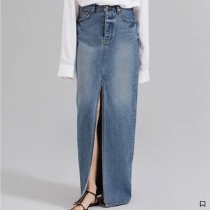 Texas denim pencil skirt